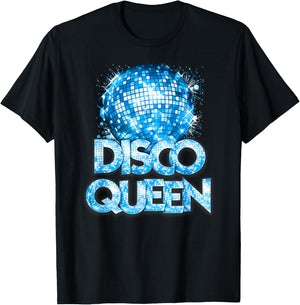 Disco Queen - 70's Disco Themed Vintage Seventies Costume T-Shirt - T-Shirt | Black