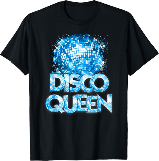 Disco Queen - 70's Disco Themed Vintage Seventies Costume T-Shirt - T-Shirt | Black