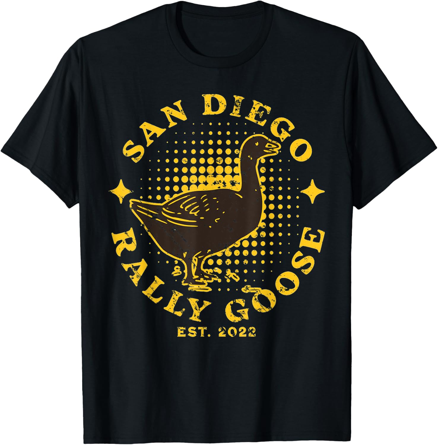 San Diego California Rally Goose Est. 2022 Funny Souvenir T-Shirt - T-Shirt | Black