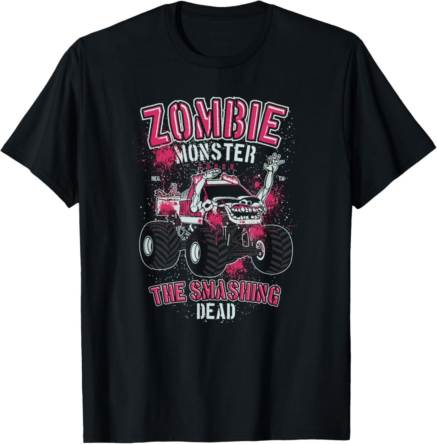 Funny Monster Truck Zombie Monster the Smashing Dead Truck T-Shirt - T-Shirt | Black