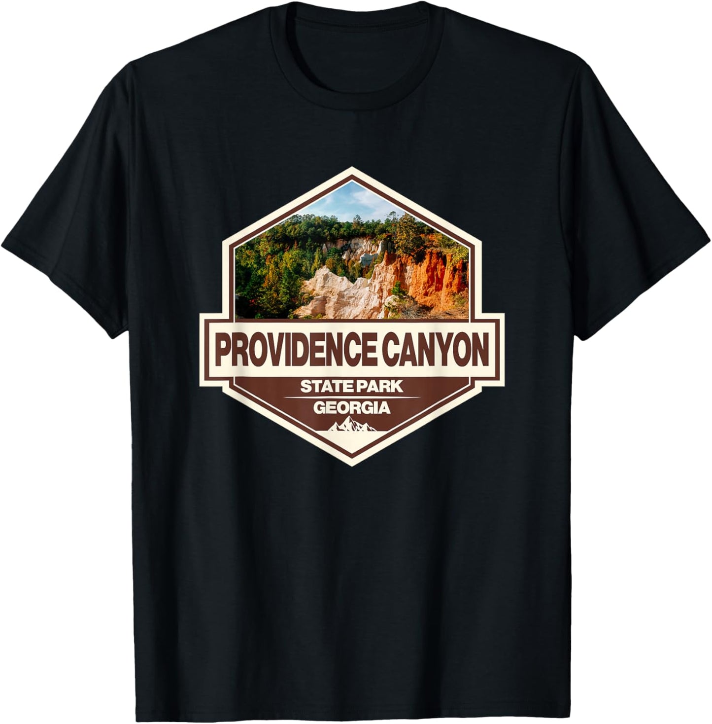Providence Canyon State Park Georgia Badge Vintage T-Shirt - T-Shirt | Black