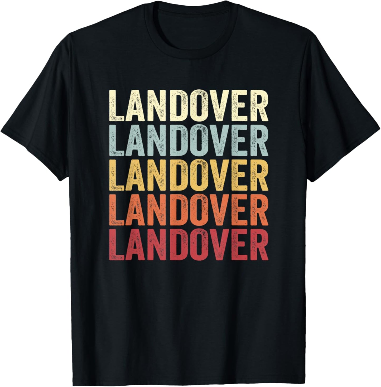Landover Maryland Landover MD Retro Vintage Text T-Shirt - T-Shirt | Black