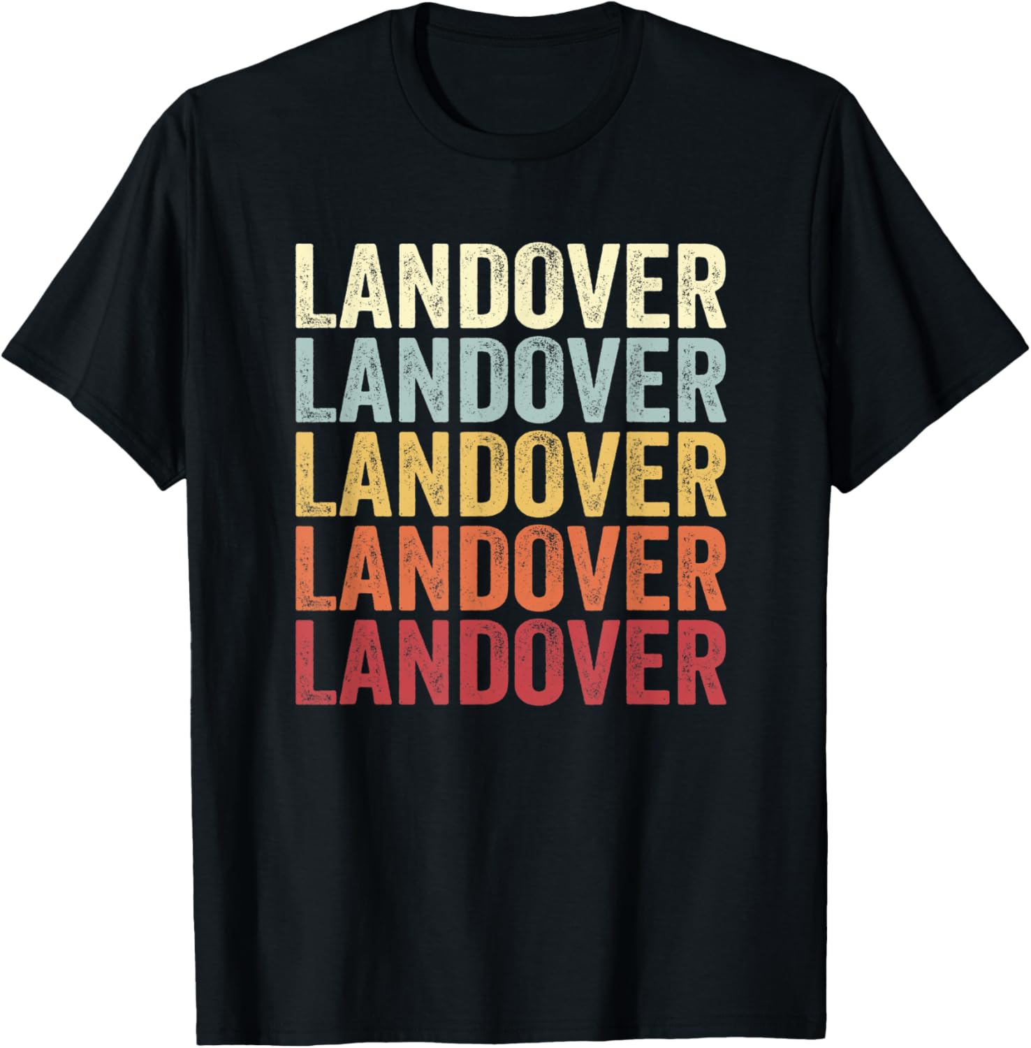 Landover Maryland Landover MD Retro Vintage Text T-Shirt - T-Shirt | Black