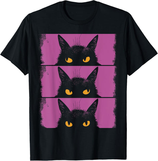 Cat Lover, Grumpy Black Kitten, Cat Mom, Cat Dad Women Girls Kids T-Shirt - T-Shirt | Black