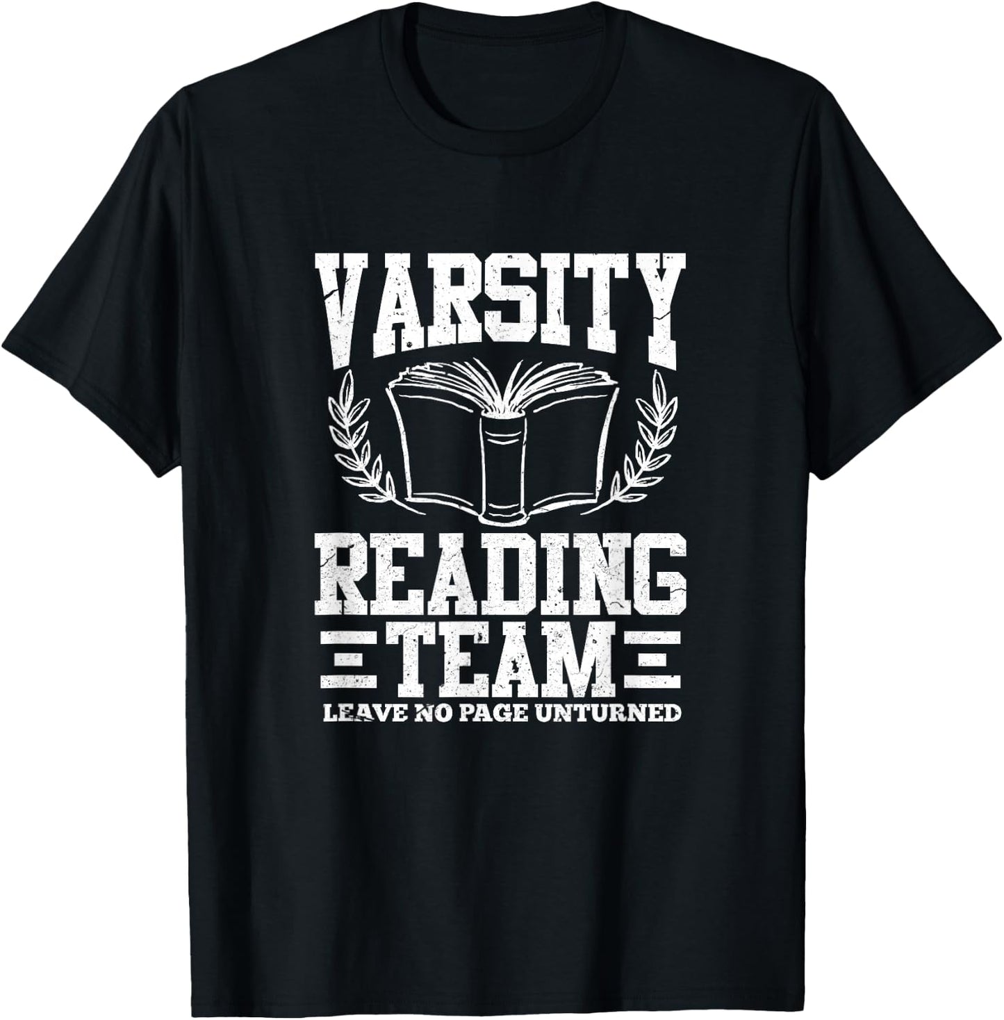 Varsity Reading Team Funny Bookworm Book Lover Reader Gift T-Shirt - T-Shirt | Black