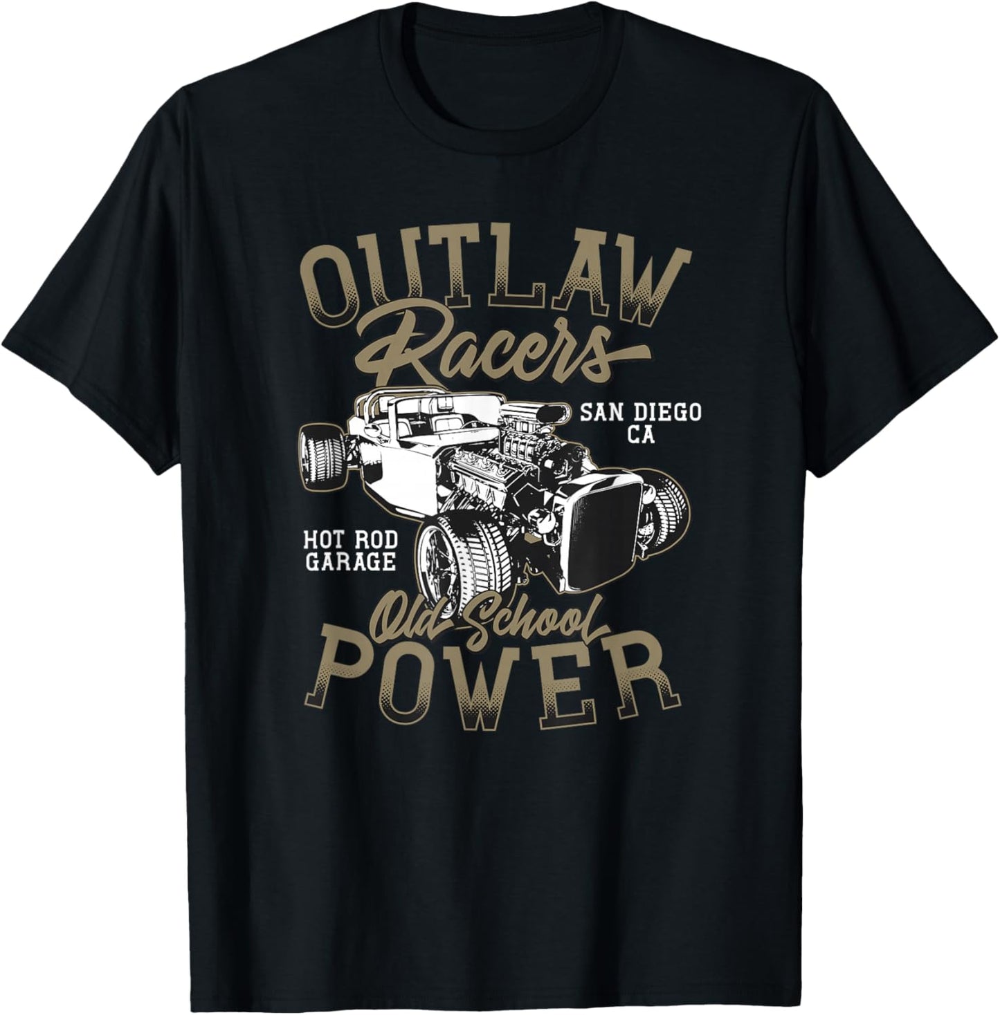 Vintage Hot Rod Classic Cars Speed and Power Racers T-Shirt - T-Shirt | Black