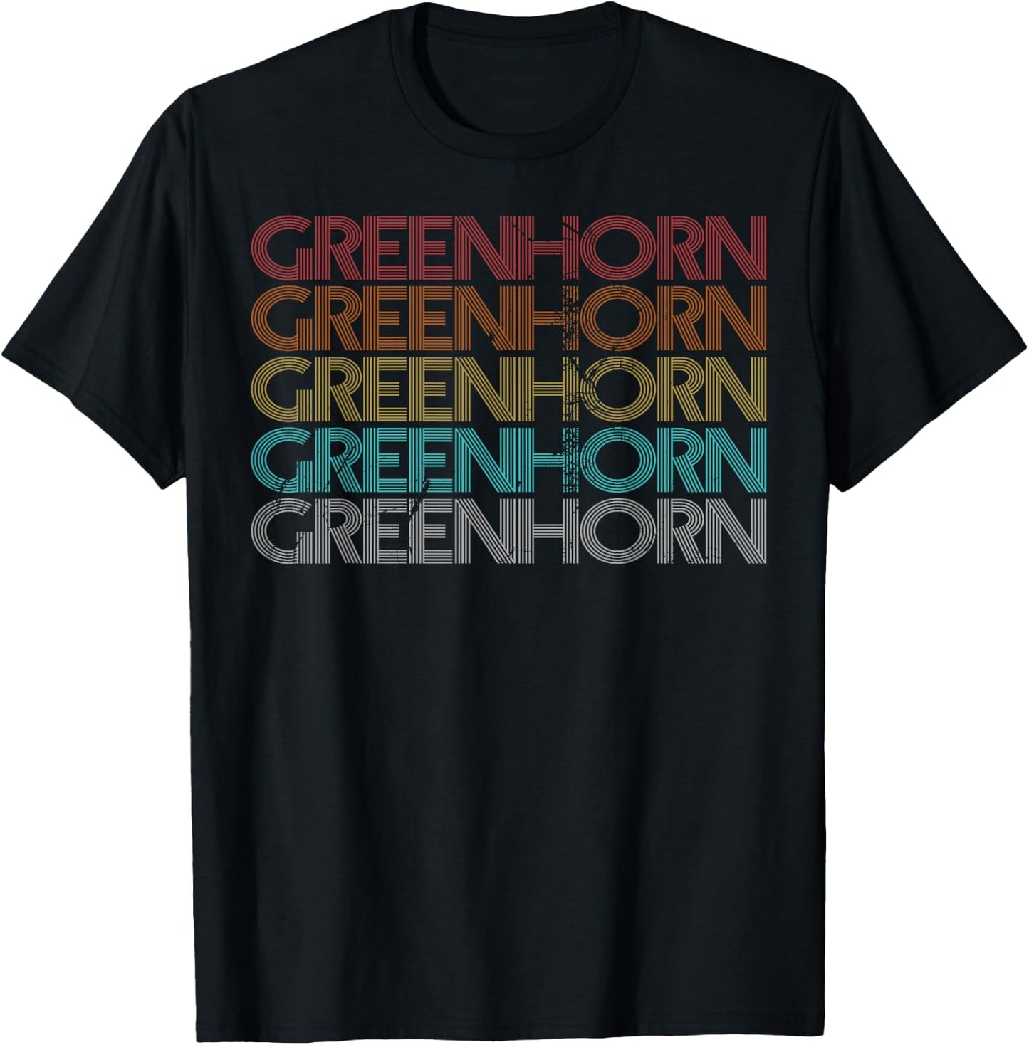 Retro Vintage Greenhorn T-Shirt - T-Shirt | Black