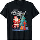 Firetruck Santa Sleigh Fireman Christmas Firefighter Xmas T-Shirt - T-Shirt | Black