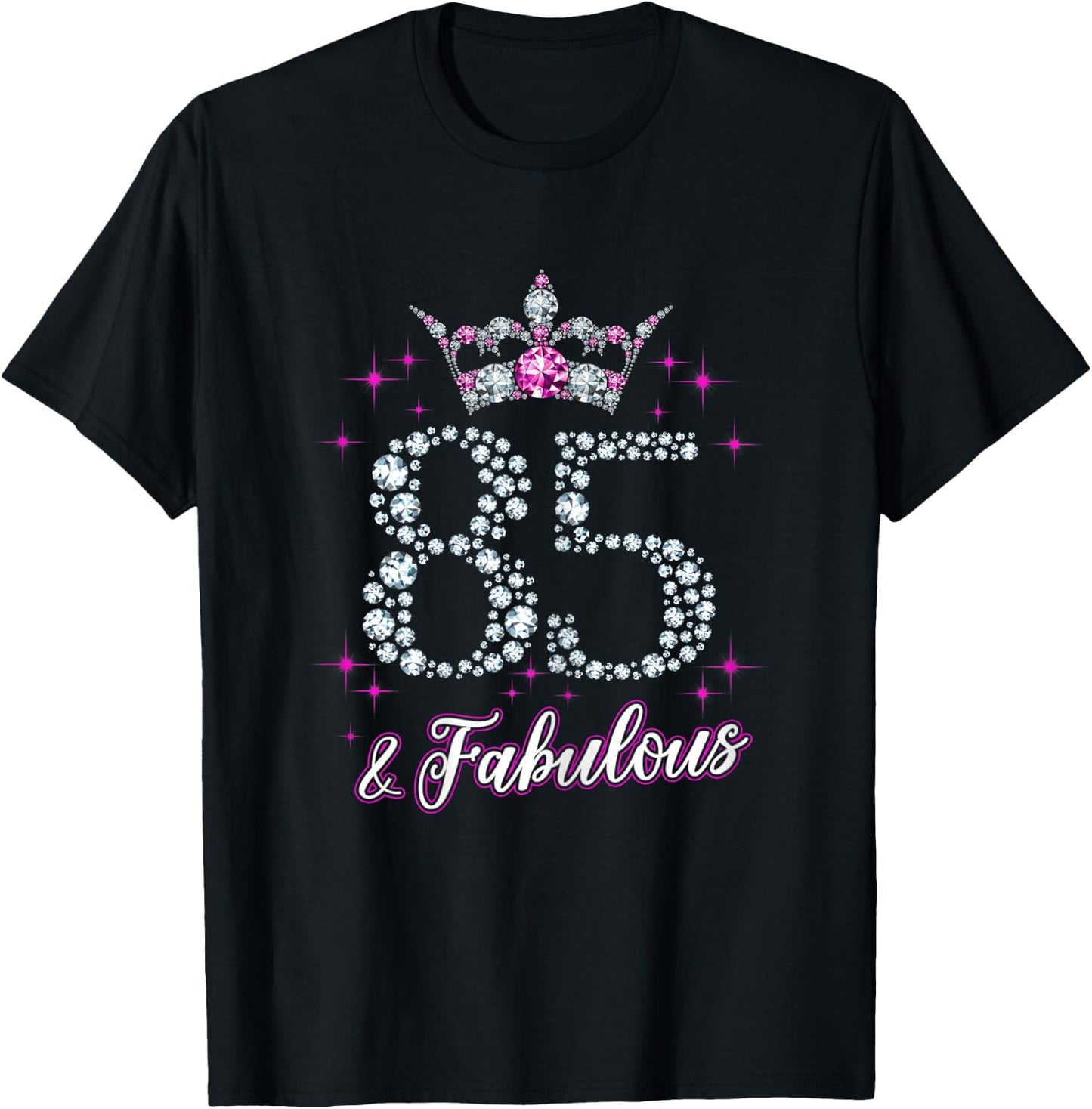85 and Fabulous 1935 85Th Birthday Gift T-Shirt - T-Shirt | Black