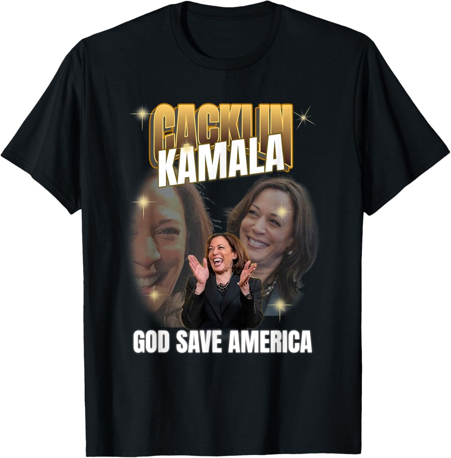 Funny Anti Laughing Kamala Harris Election T-Shirt - T-Shirt | Black