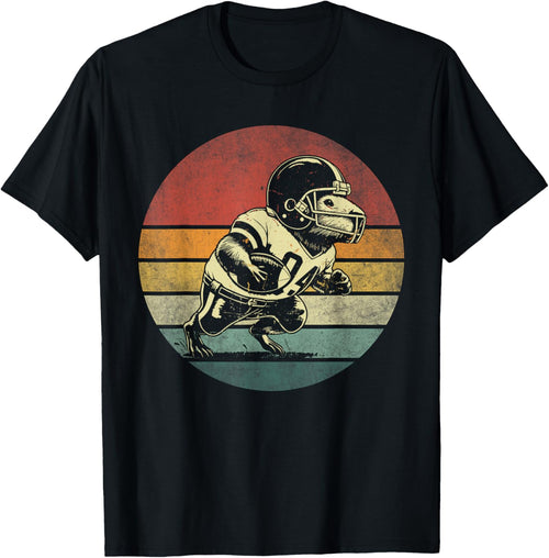 Retro Capybara Playing Football Vintage Capybara Football