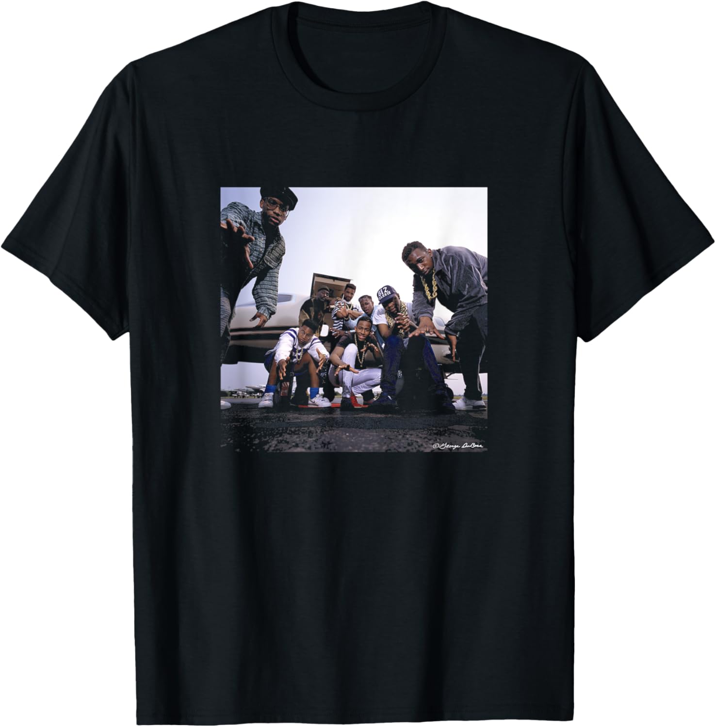 Hip Hop Group The Juice Crew Allstars By George DuBose T-Shirt - T-Shirt | Black