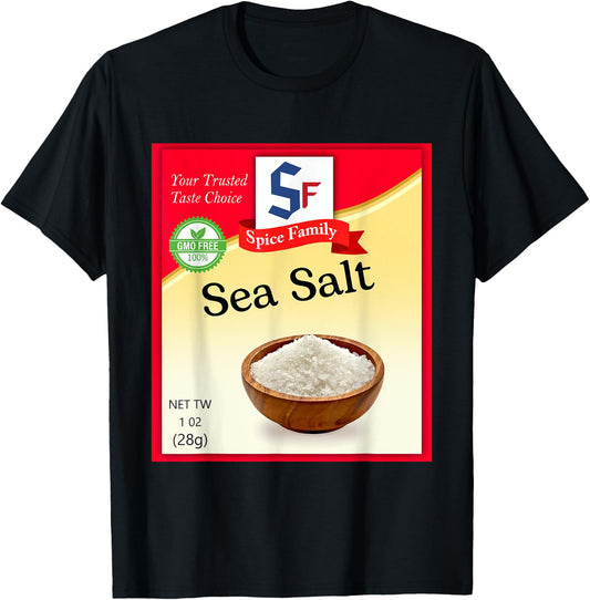 Sea Salt Condiment Costume Holiday Spice Costumes T-Shirt - T-Shirt | Black