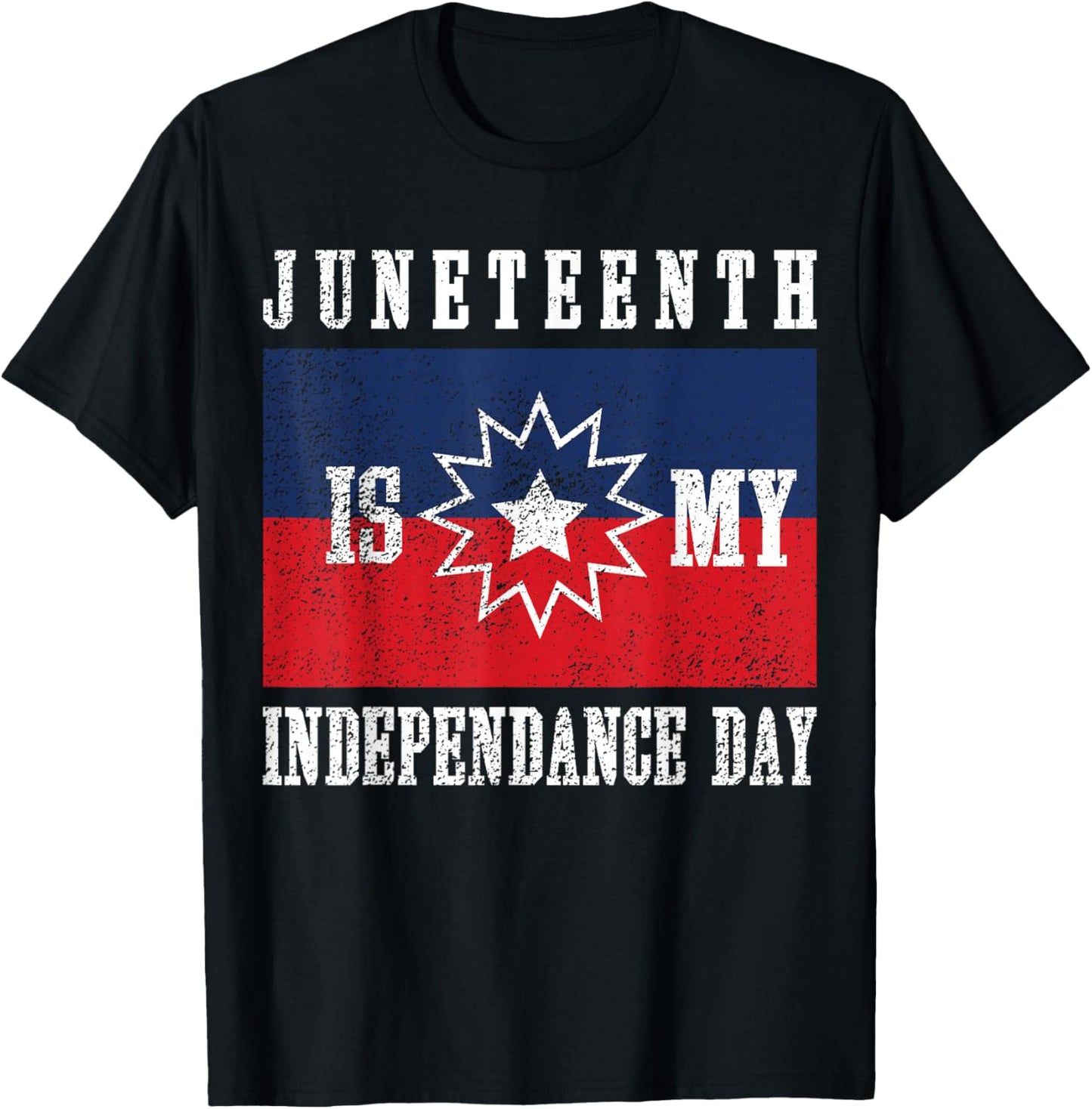 Juneteenth Flag Shirt African American Men Women 4th of July T-Shirt - T-Shirt | Black