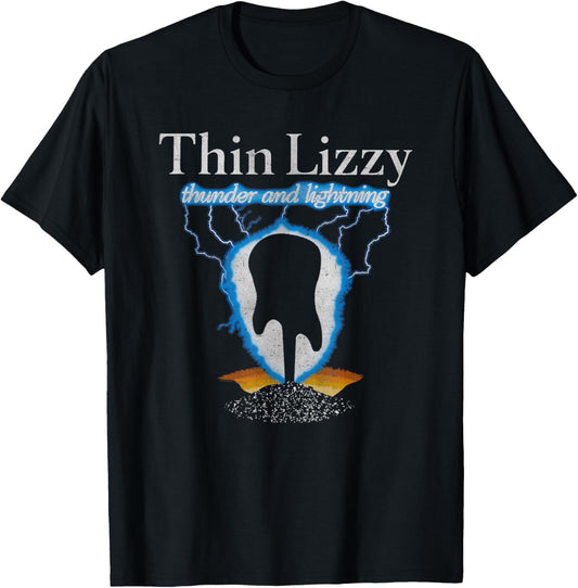 Thin Lizzy – Thunder & Lightning Guitar T-Shirt - T-Shirt | Black