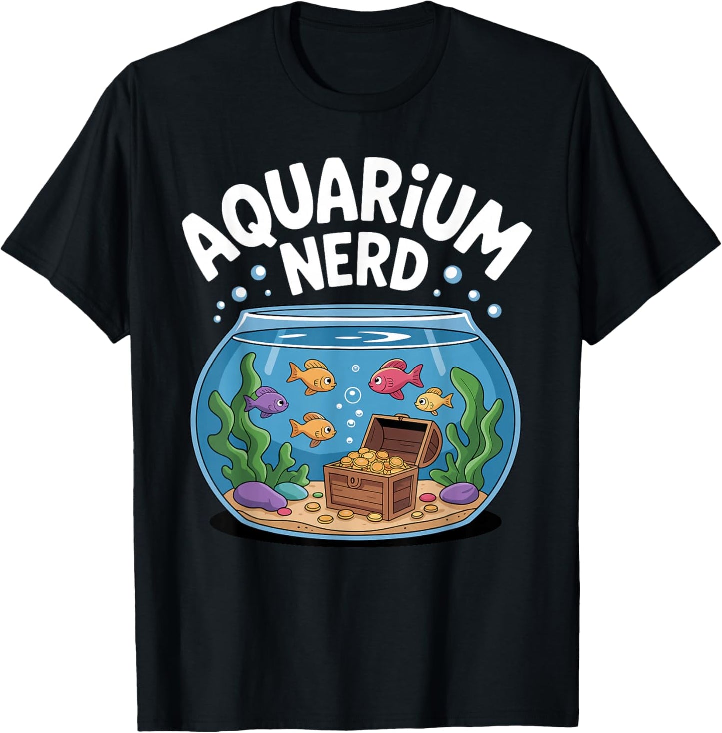 Best Aquarium Art Women Fish Tank Aquarium Lover T-Shirt - T-Shirt | Black
