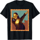 Dabbing Mona Lisa Painting Funny Art Teacher Women Kids T-Shirt - T-Shirt | Black