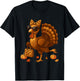 Leopard Turkey with Sunglasses Funny Thanksgiving Women T-Shirt - T-Shirt | Black