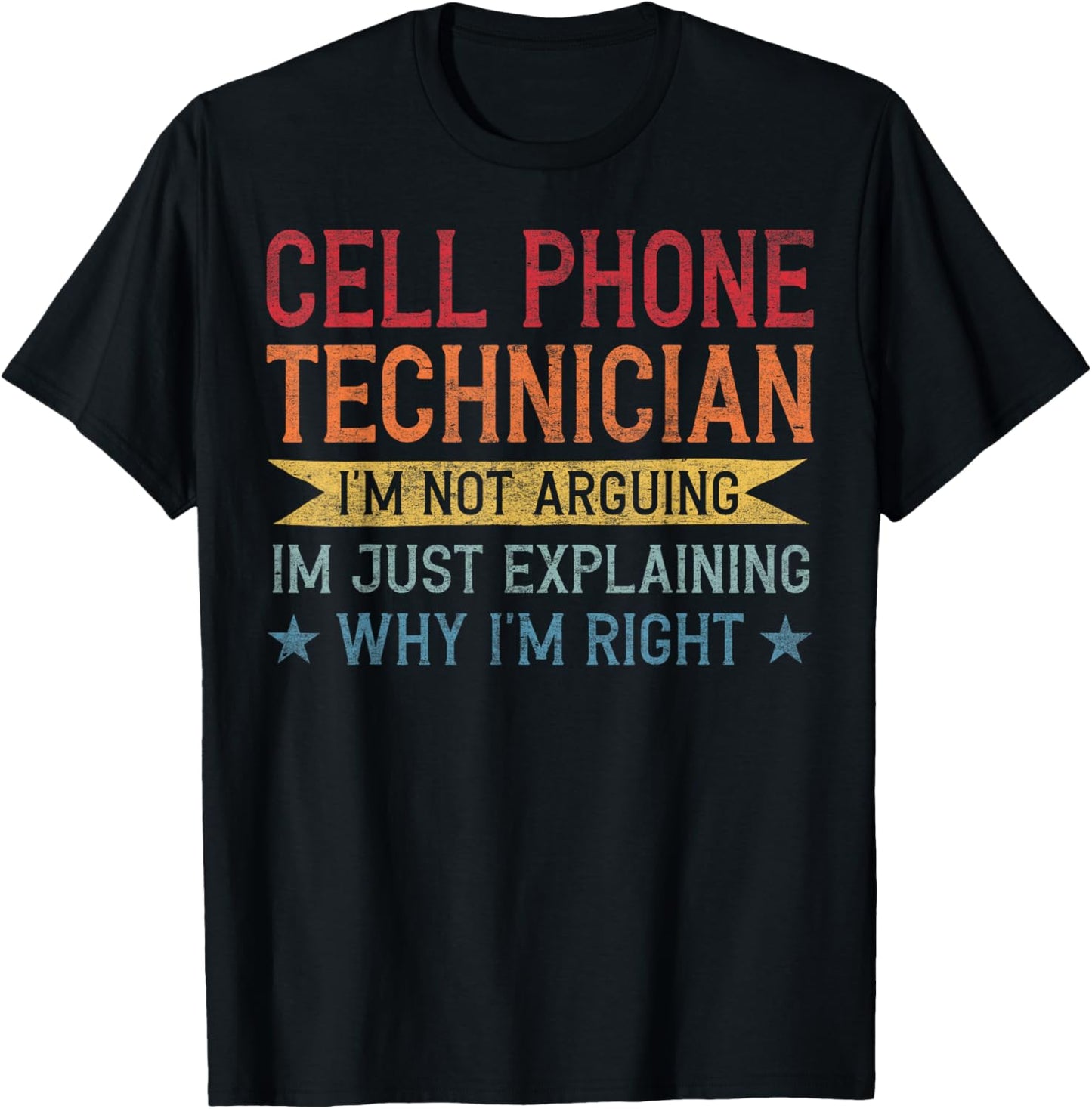 Funny Profession Quote Cell Phone Technician T-Shirt - T-Shirt | Black
