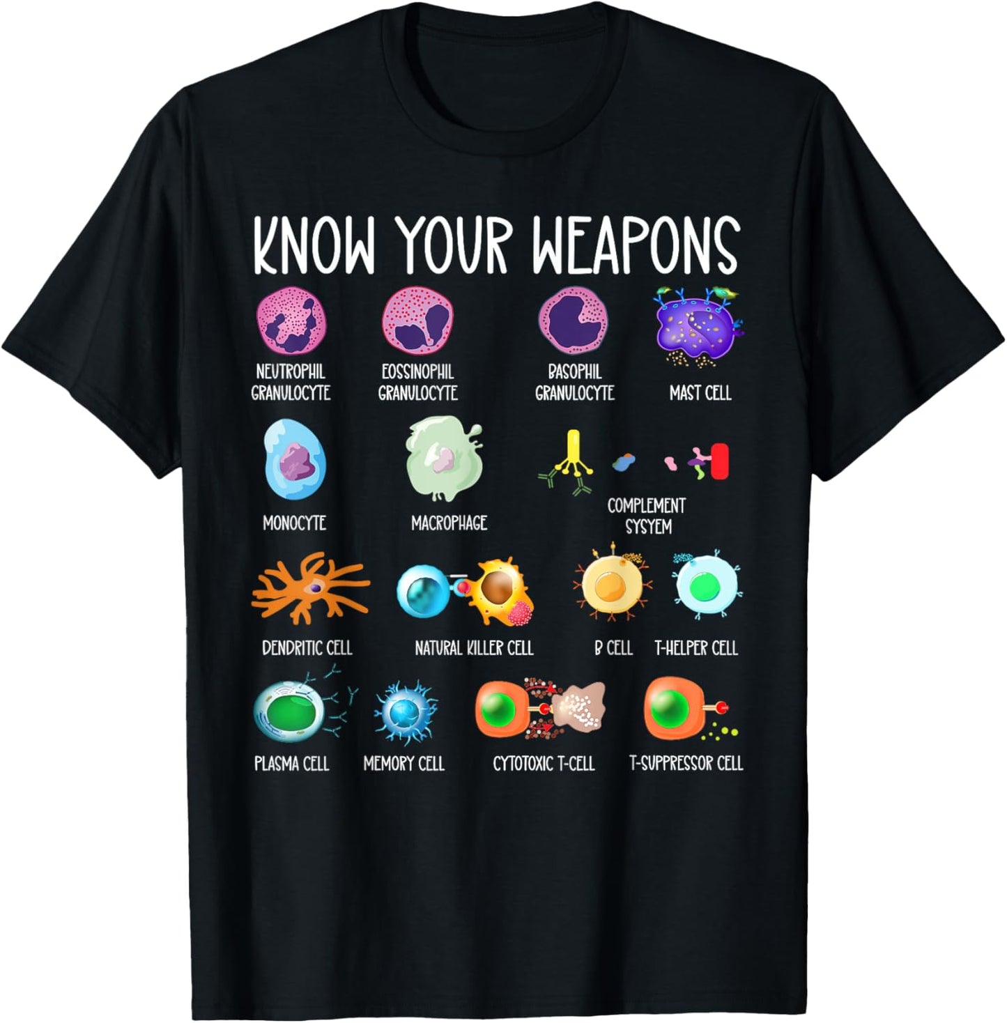 Immune System , Know Your Weapon T-Shirt - T-Shirt | Black