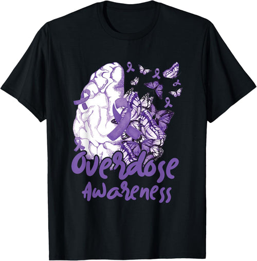 Overdose Awareness Purple Ribbon Drug Addiction