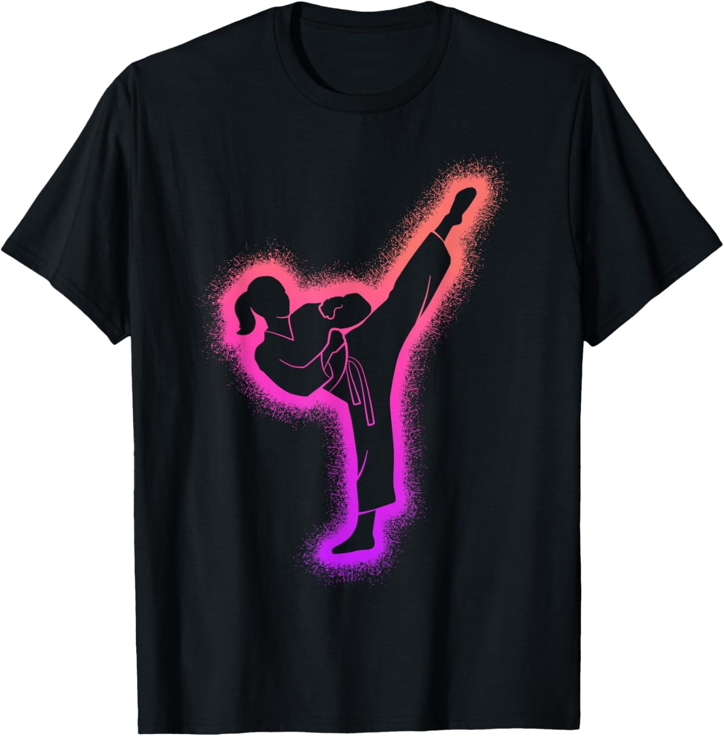 Karate Girl Martial Arts Kids Women Girls Taekwondo T-Shirt - T-Shirt | Black