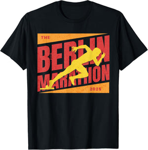 German Marathon 2025 and Berlin Germany Running Marathoner T-Shirt - T-Shirt | Black