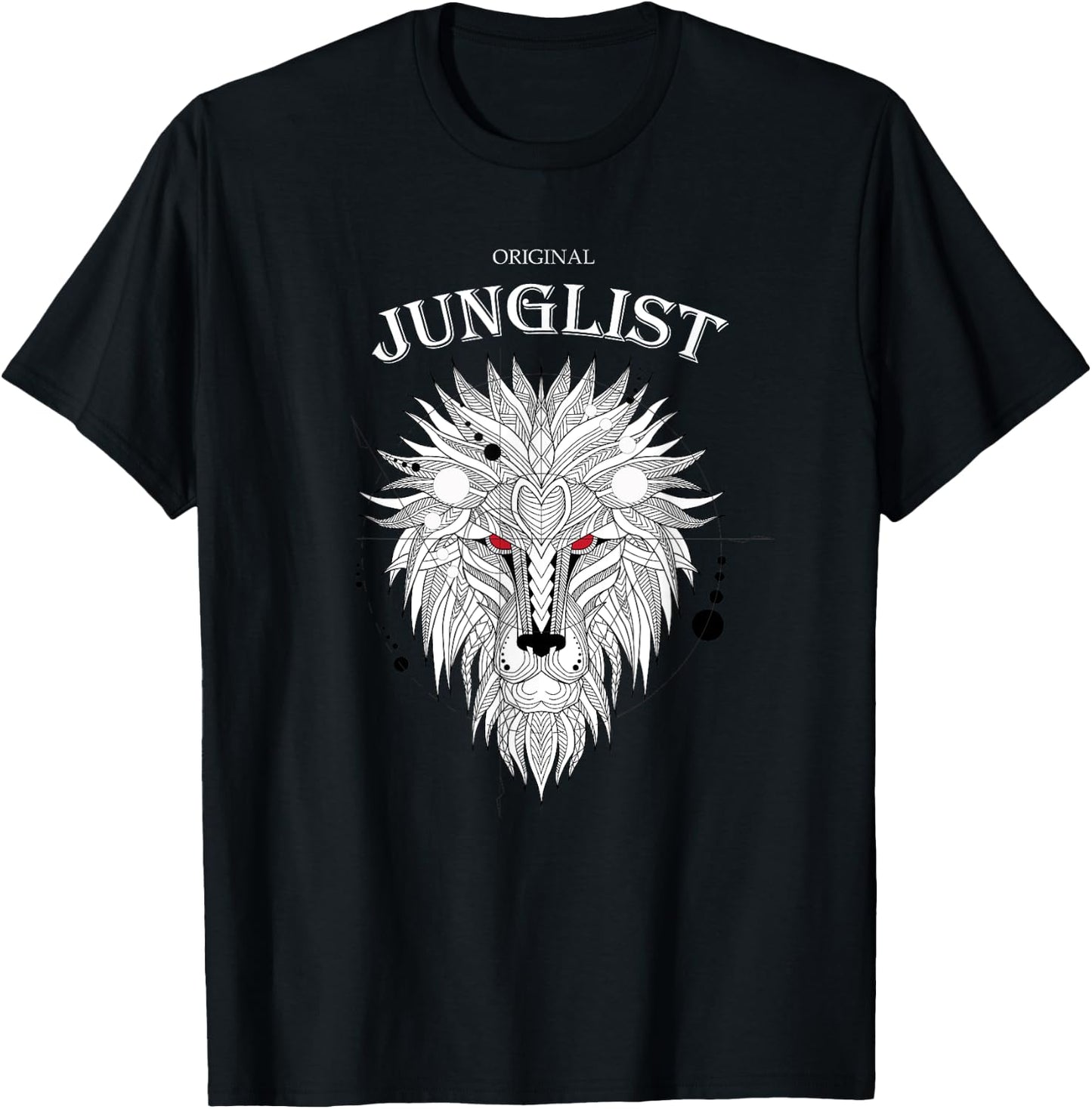 Drum and Bass Jungle music Junglist dnb Music Lion Head T-Shirt - T-Shirt | Black