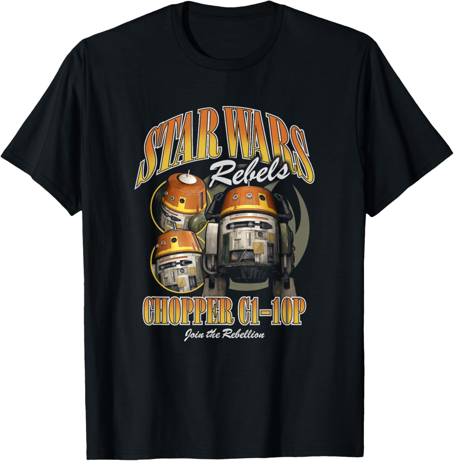 Star Wars Rebels Chopper C1-10P Join The Rebellion Poster T-Shirt - T-Shirt | Black
