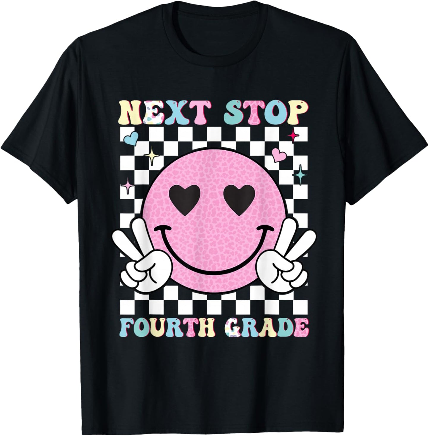 Next Stop 4th Grade - 3rd Grade Graduation 2025 Boy Girl T-Shirt - T-Shirt | Black