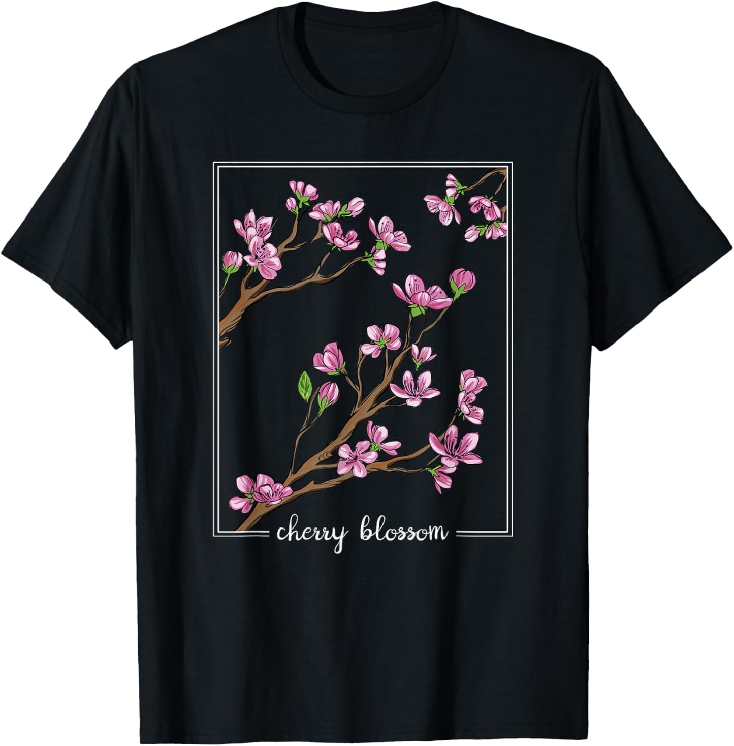 Japanische Kirschblüten Sakura Japan Cherry Blossom T-Shirt - T-Shirt | Black