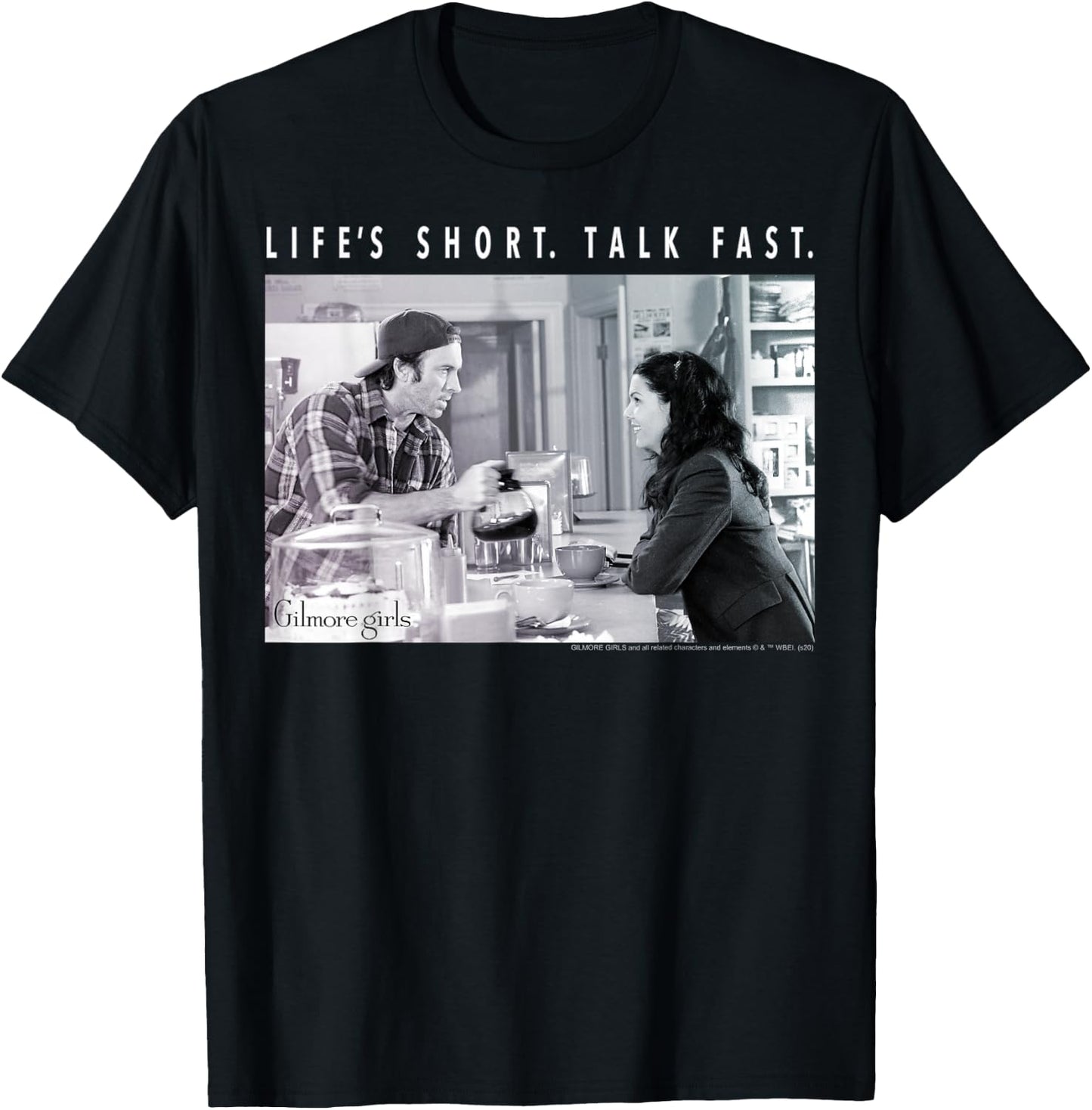 Gilmore Girls Luke And Lorelai Life's Short Talk Fast T-Shirt - T-Shirt | Black