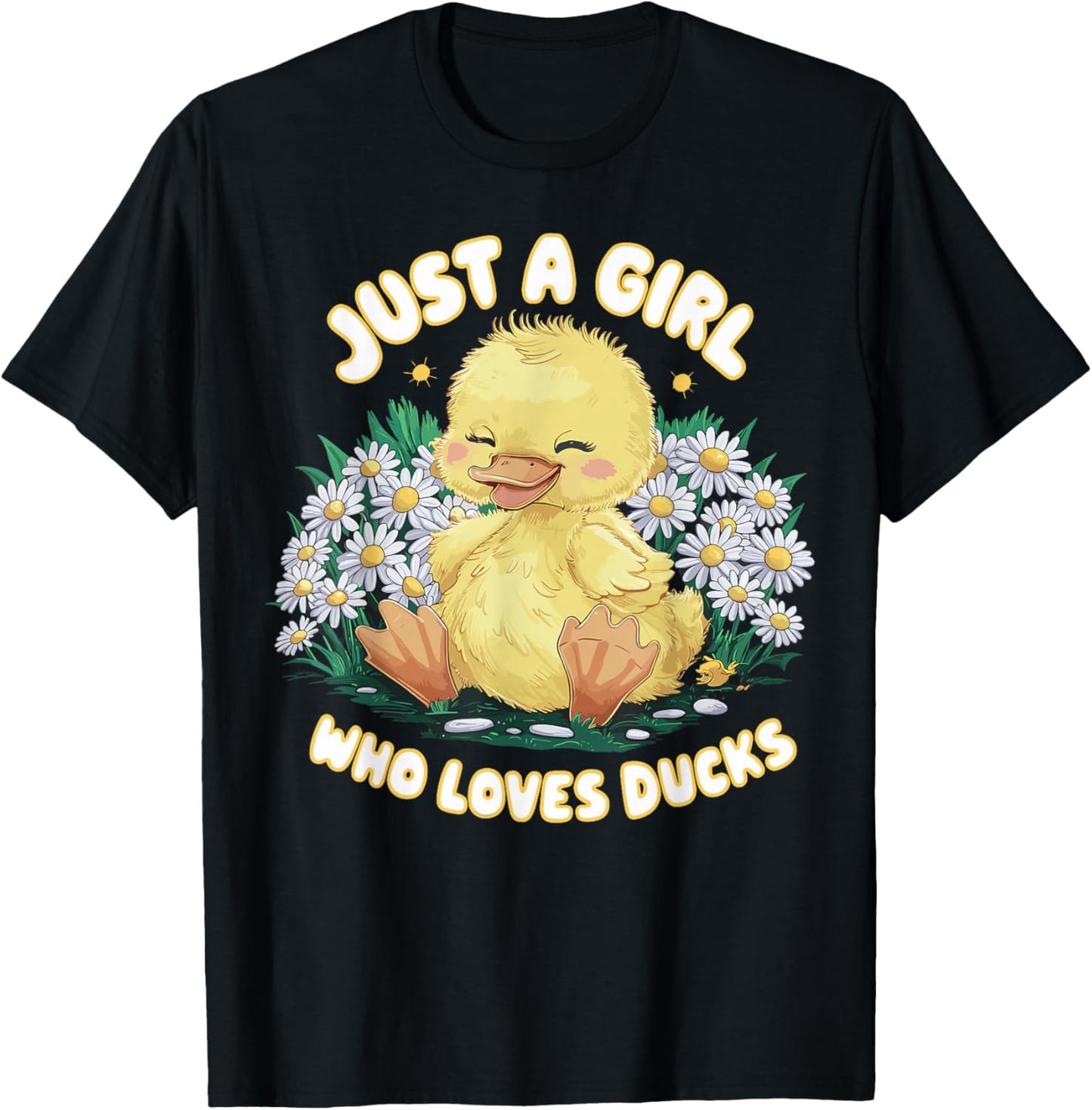 Just a Girl Who Loves Ducks Cute Duck T-Shirt - T-Shirt | Black