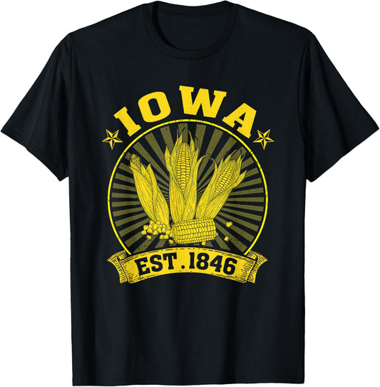 Iowa Corn Farming Farmer T-Shirt - T-Shirt | Black