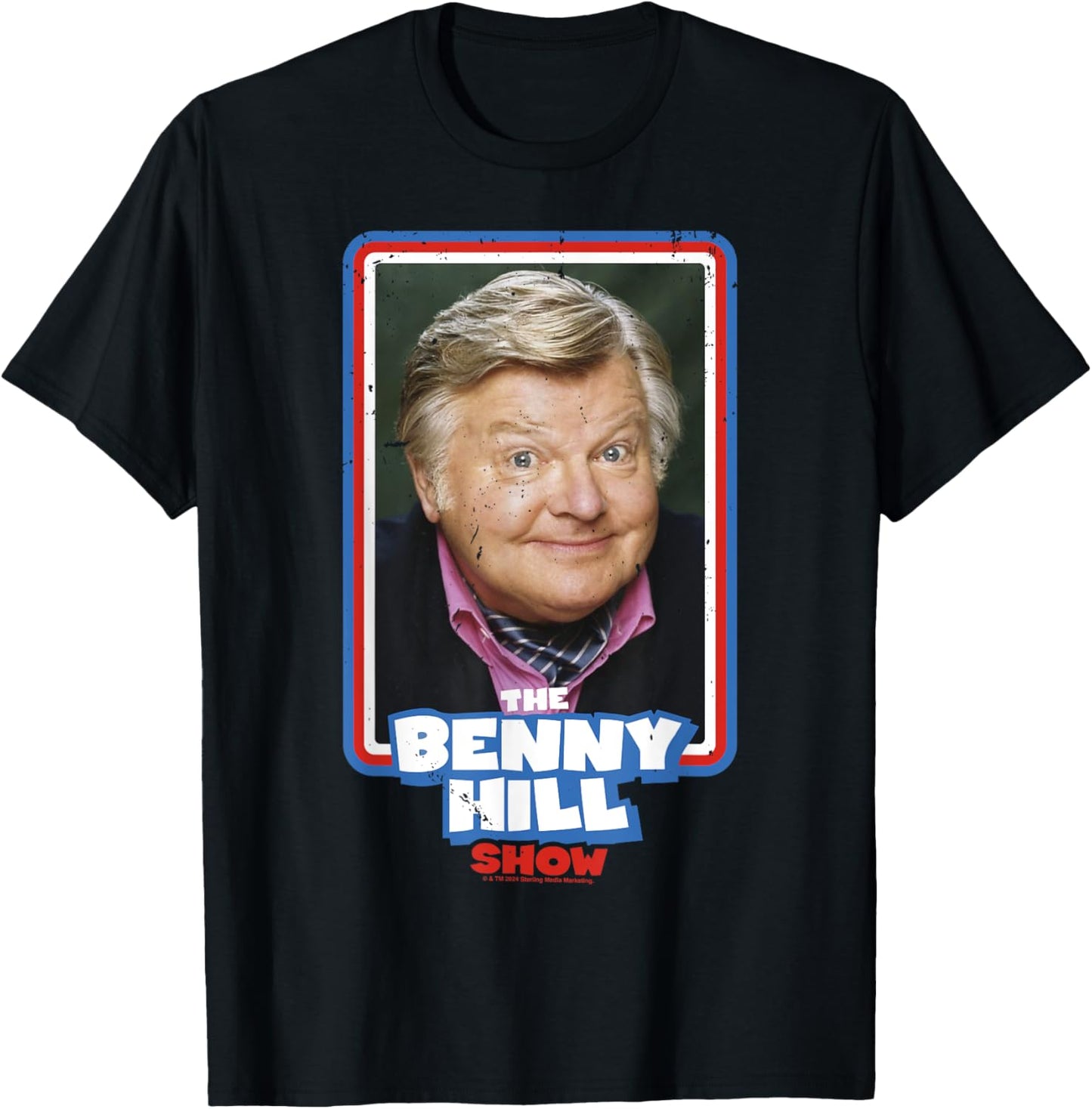 Benny Hill Show Smile Retro Distressed T-Shirt - T-Shirt | Black