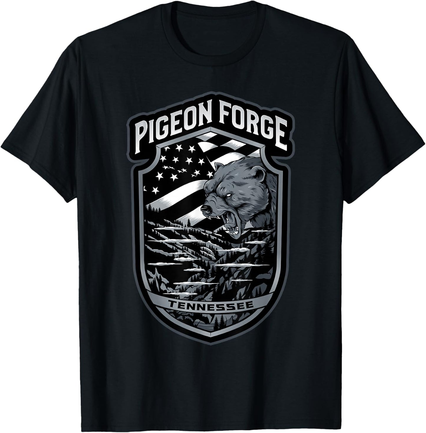 Family Vacation Pigeon Forge Tennessee Souvenirs Gifts TN T-Shirt - T-Shirt | Black