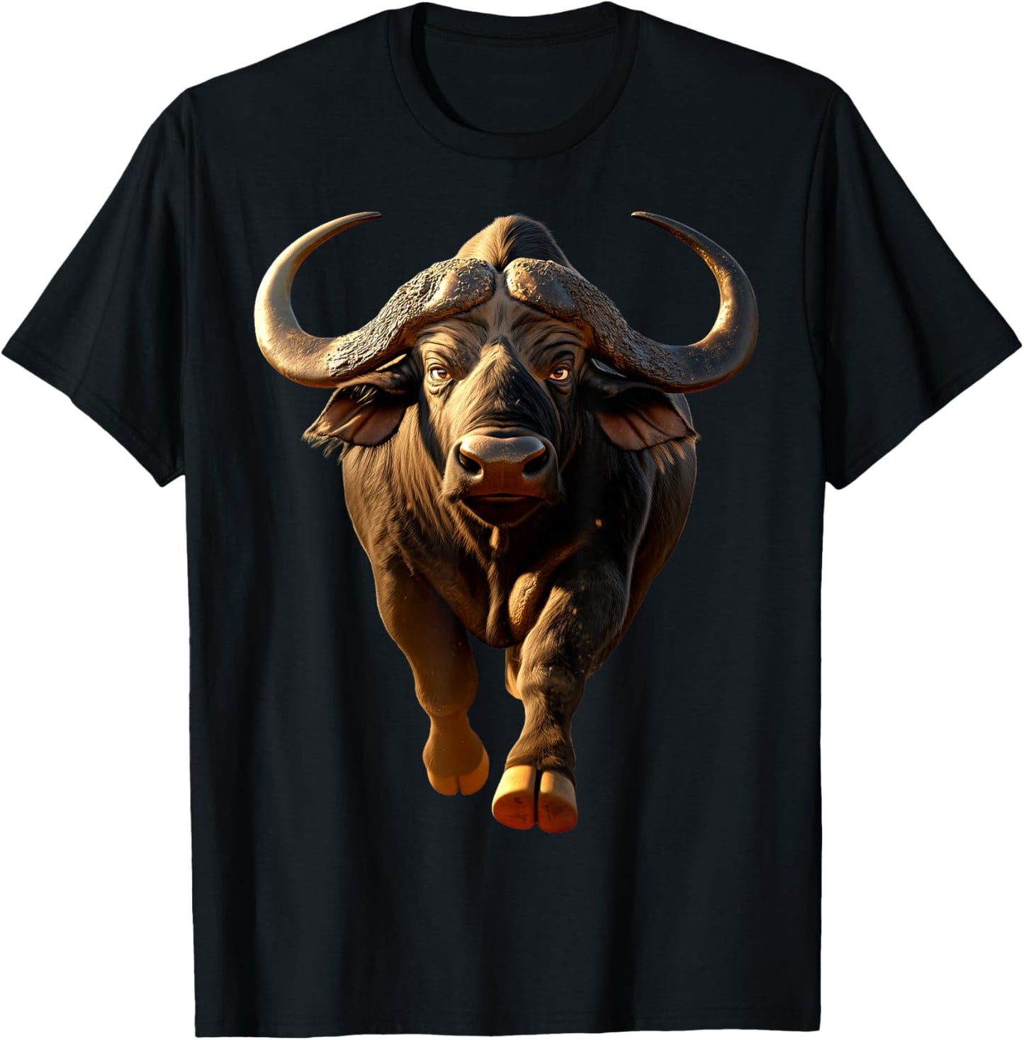 Buffalo Cape Water Buffalos Safari South African Buffalo T-Shirt - T-Shirt | Black
