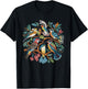 Enchanted Forest Bird Gathering Artistic Bird Watching T-Shirt - T-Shirt | Black