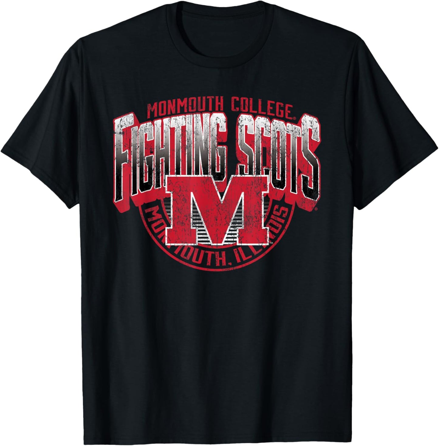 Monmouth College Fighting Scots Vintage Major Dark Heather T-Shirt - T-Shirt | Black