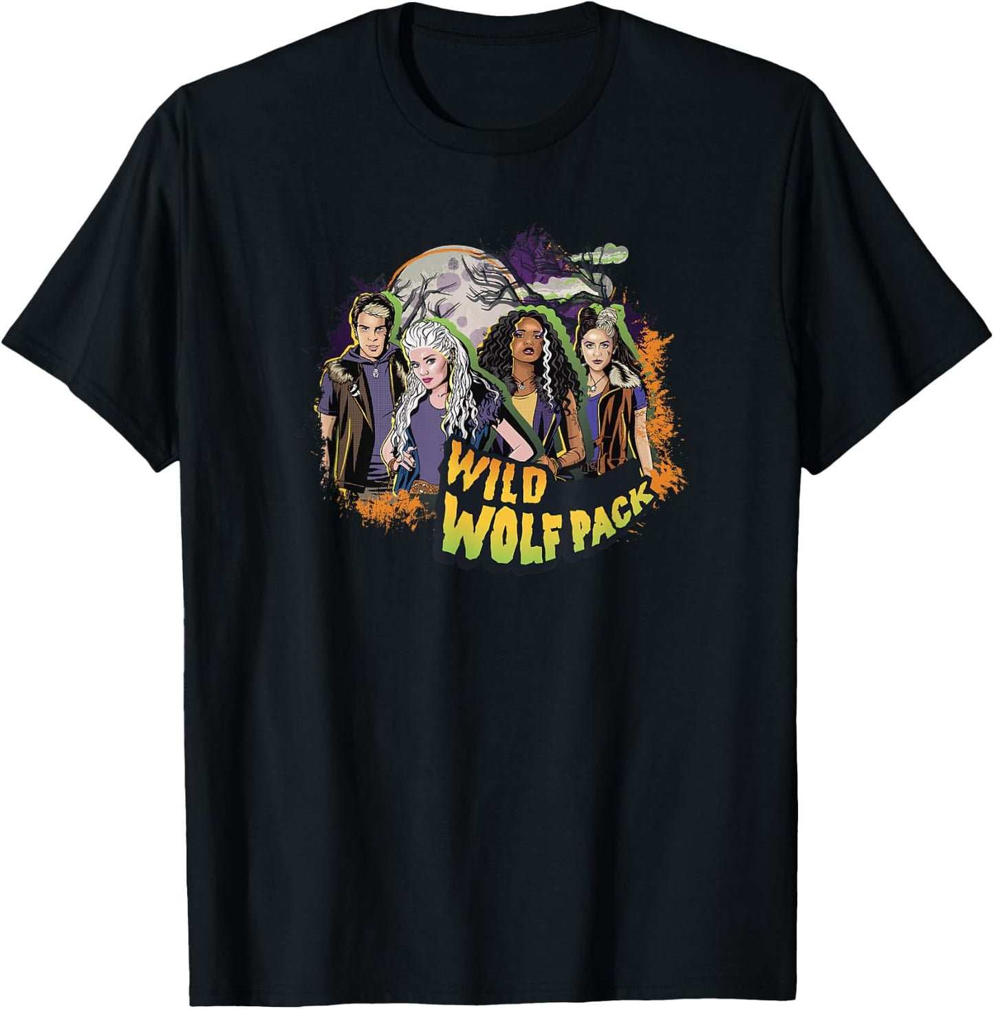 Disney Zombies 3 Wild Wolf Pack Group Shot T-Shirt - T-Shirt | Black