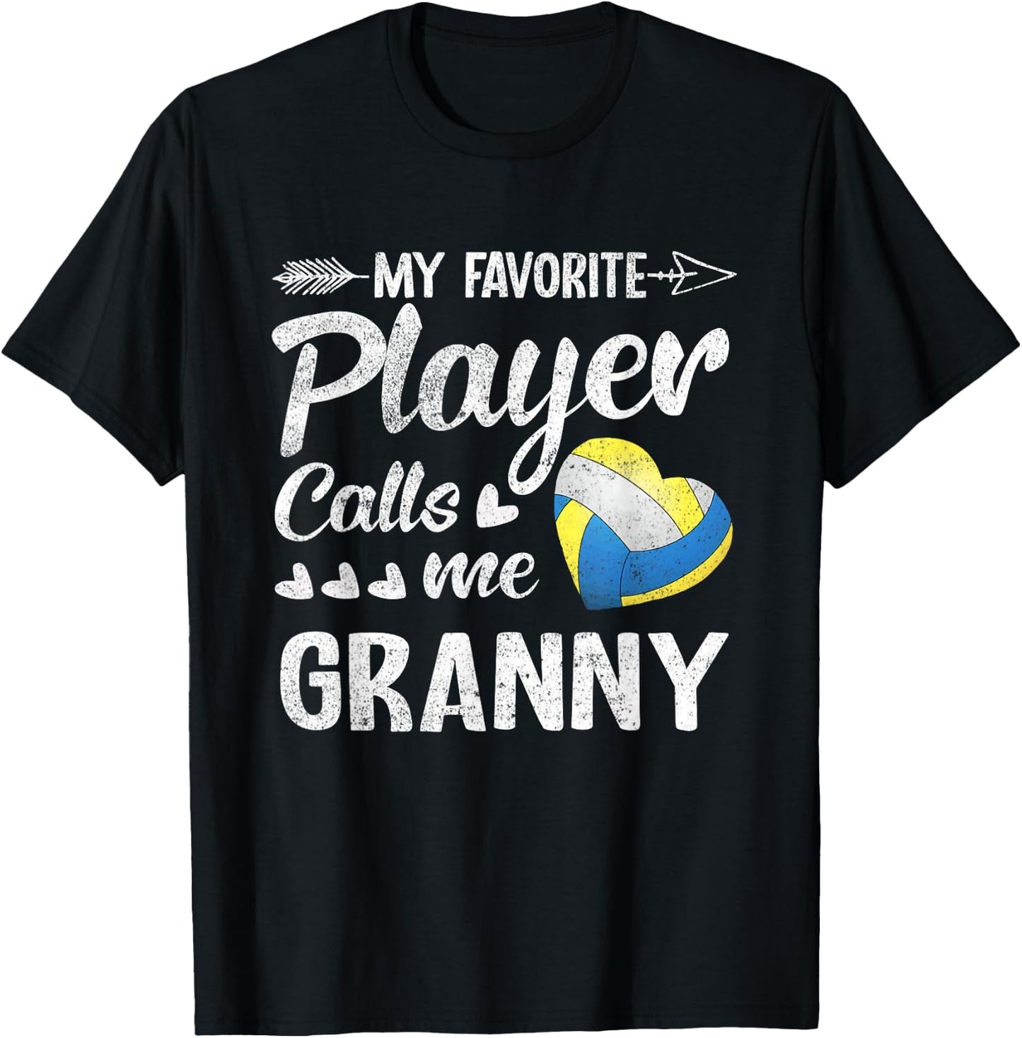 Granny Volleyball My Favorite Player Calls Me Granny T-Shirt - T-Shirt | Black