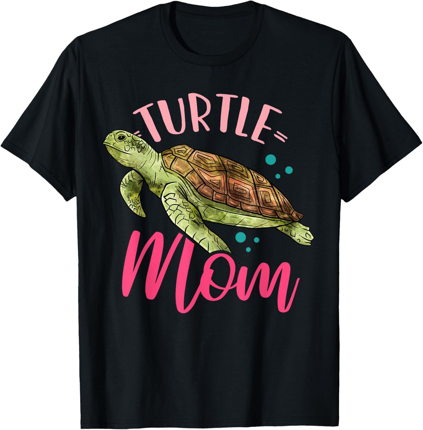 Turtles Turtle Mom Mother's Day Funny Turtle Lover Gift T-Shirt - T-Shirt | Black