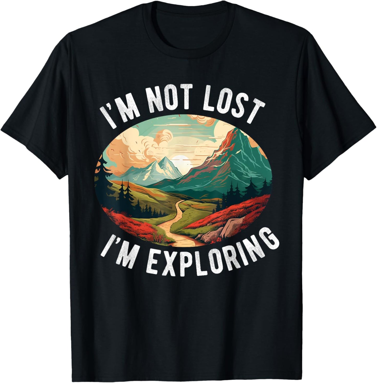 Hiking Women Nature outdoorsy Funny Hiker Hike Lover T-Shirt - T-Shirt | Black