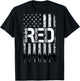 On Fridays We Wear Red Military Veteran Day US Flag Back T-Shirt - T-Shirt | Black