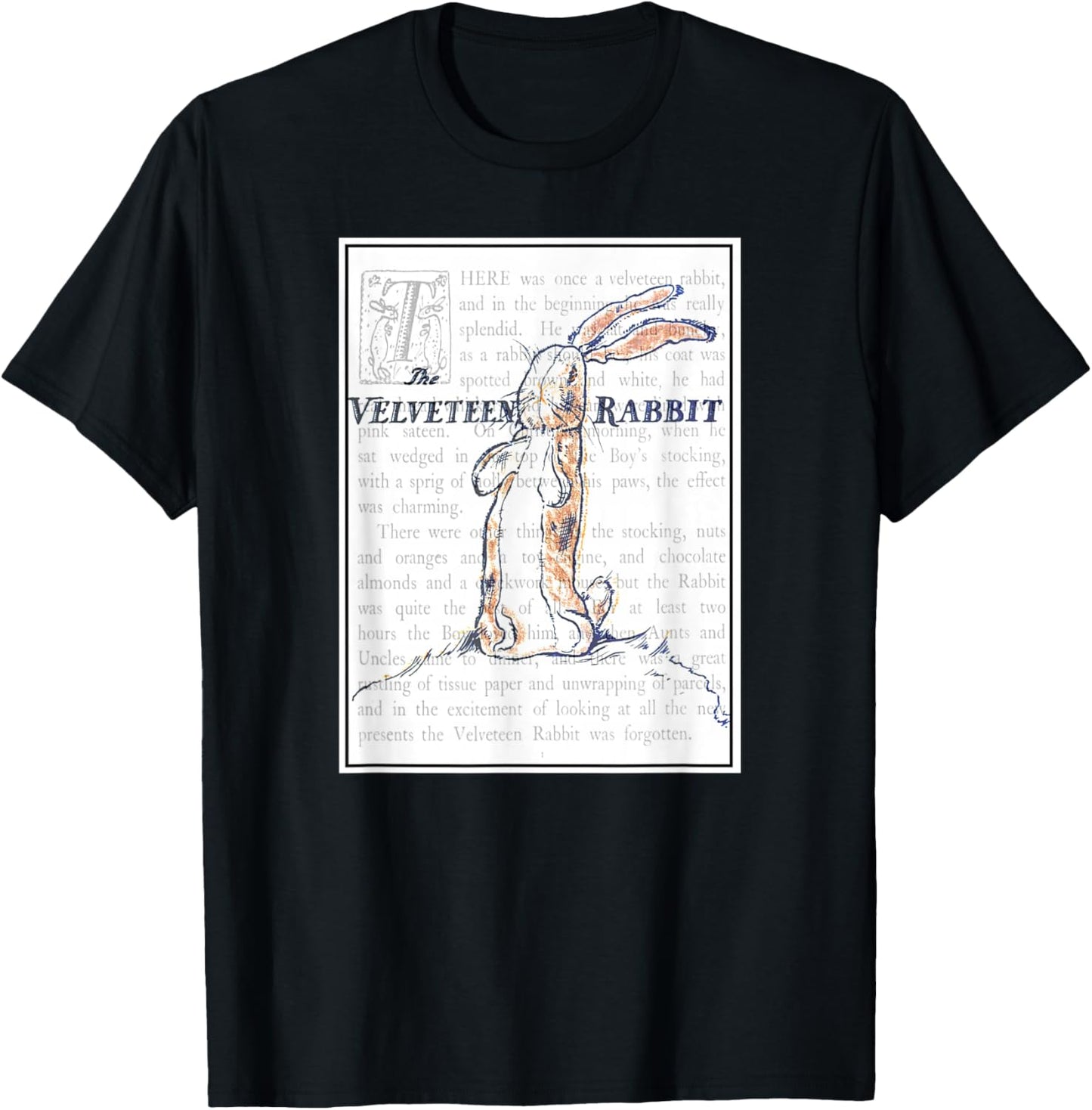 How Toys Become Real Stuffed Animal Velveteen Rabbit - Black, Small T-Shirt - T-Shirt | Black