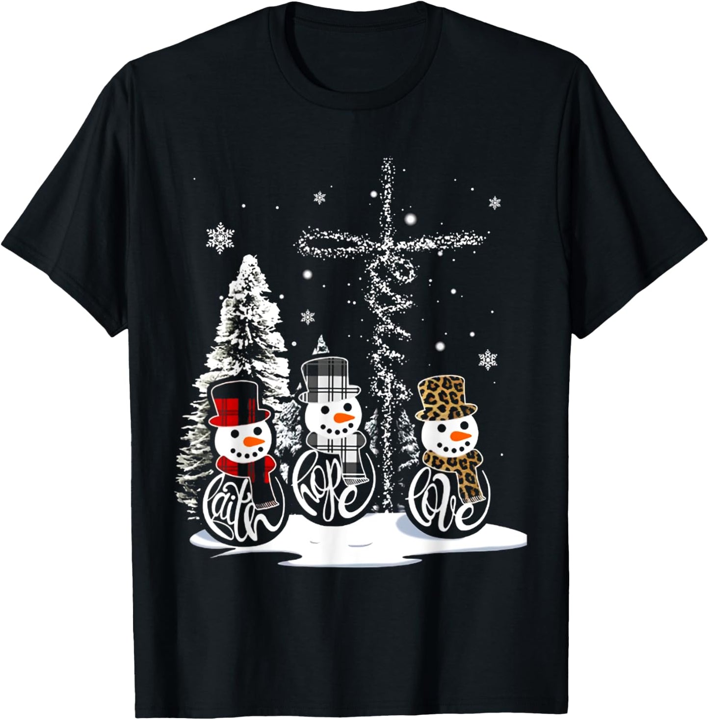 Christmas starts with Christ - faith hope love T-Shirt - T-Shirt | Black
