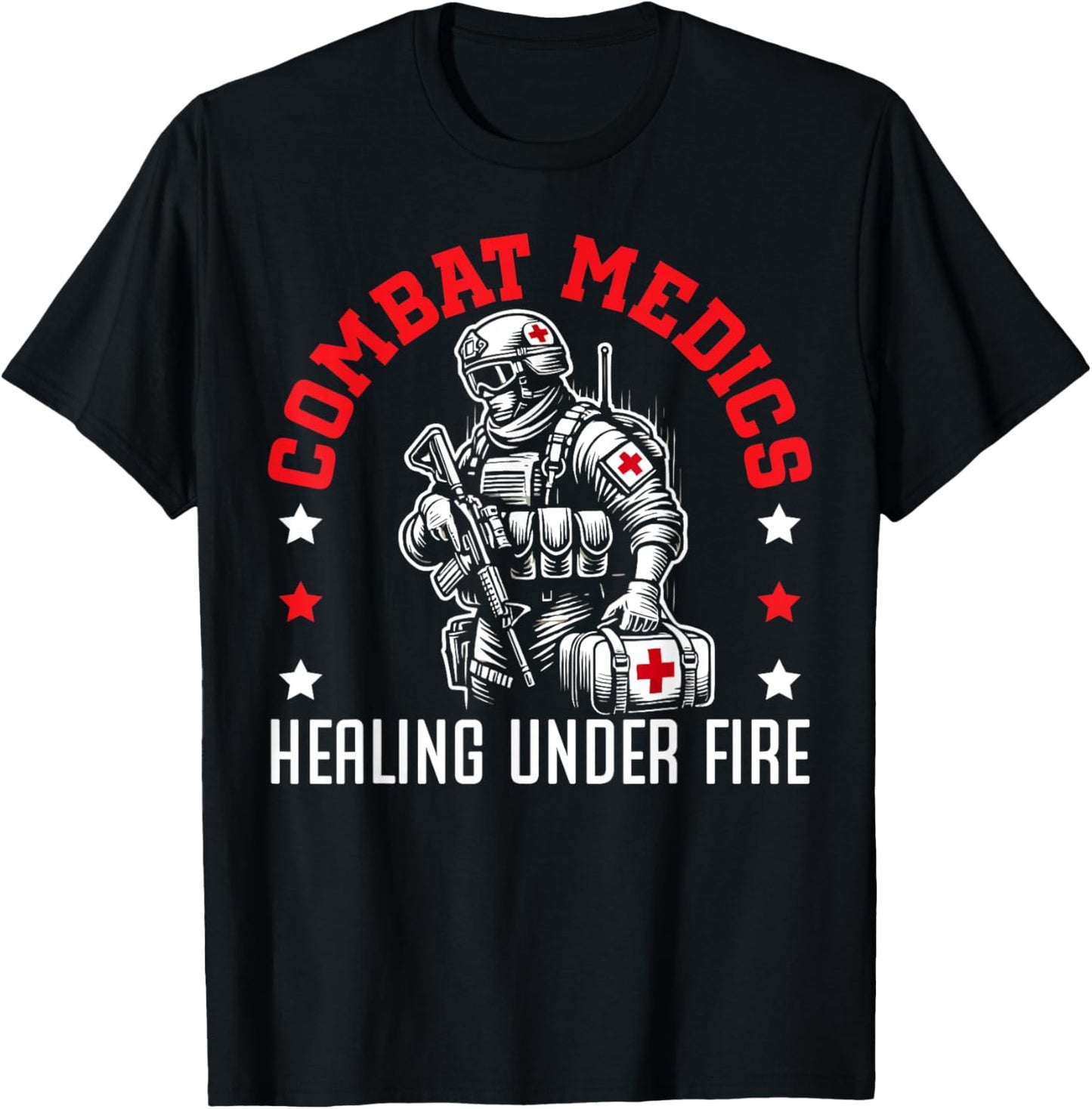 Combat Medic First Aid Field Medic Military T-Shirt - T-Shirt | Black
