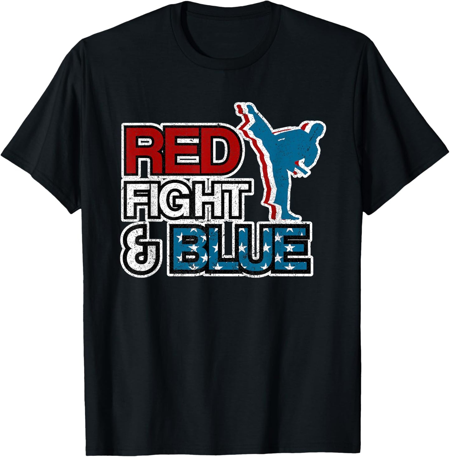 American Flag Martial Arts 4th of July Karate Taekwondo USA Men T-Shirt - T-Shirt | Black