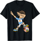 Dabbing Boy Argentina Soccer Jersey National Flag T-Shirt - T-Shirt | Black