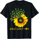 World's Dopest Mom Sunflower Weed Cannabis Funny T-Shirt - T-Shirt | Black